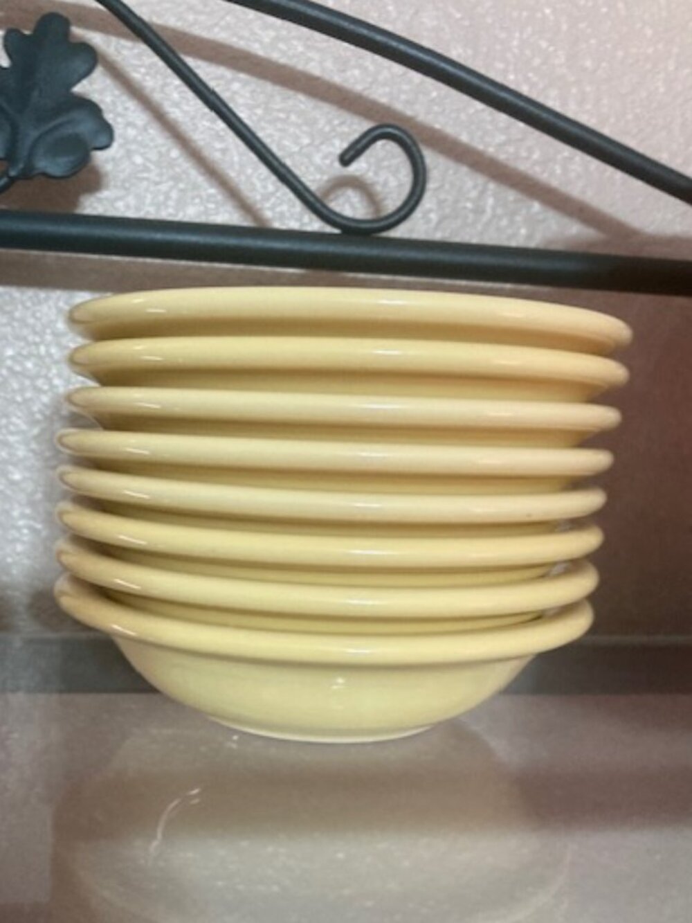 🌼 Vintage Homer Laughlin Fiesta Dessert Bowls – Set of 8  (Yellow)